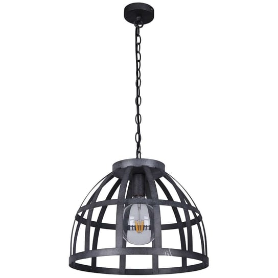 Industrialna LAMPA wisząca CALERA PND-4014-47-1 Italux metalowa OPRAWA klatka ZWIS na łańcuchu retro srebrny ITALUX