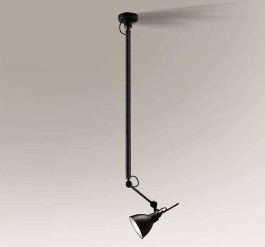 Industrialna LAMPA wisząca DAISEN 5625 Shilo regulowana OPRAWA metalowa na wysięgniku zwis czarny Shilo