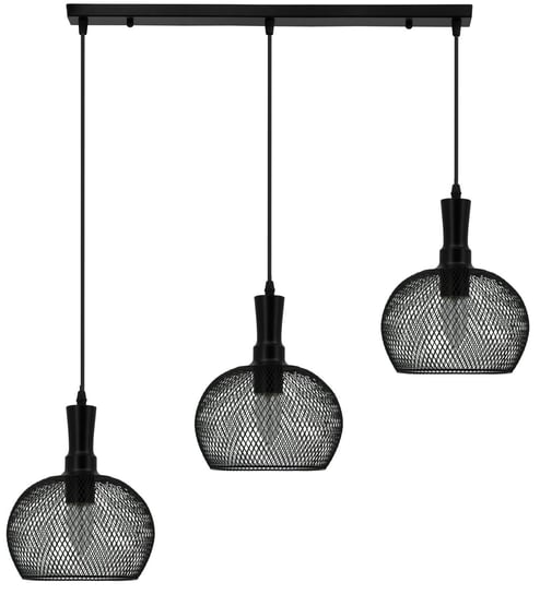 Industrialna lampa wisząca ELM9902/3 ZWIS - 01 czarne druciaki Mdeco