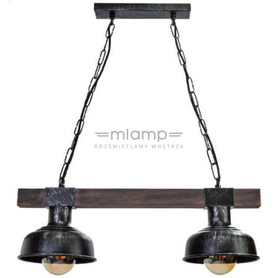 Industrialna LAMPA wisząca FARO MLP6242 Milagro rustykalna OPRAWA metalowy ZWIS na łańcuchu czarny Milagro