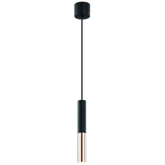 Industrialna LAMPA wisząca Slimi S Nero/Rose Gold Orlicki Design metalowa OPRAWA ZWIS tuba LED 3,5W czarna różowe złoto Orlicki Design