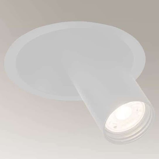 Industrialna LAMPA wpuszczana YAKUMO 7805 Shilo sufitowa OPRAWA okrągły WPUST metalowa tuba regulowana biała Shilo