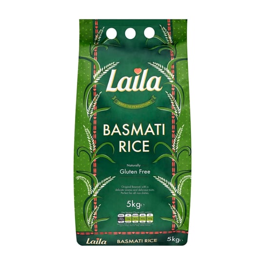 Indyjski Długoziarnisty Ryż Basmati "Premium Quality Finest Old & Matured Basmati Rice" 5kg Laila Inny producent
