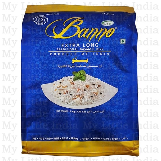 Indyjski ryż Banno basmati super długi 2 kg Banno