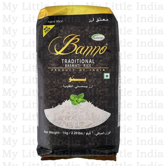 Indyjski ryż Banno basmati tradycyjny 1 kg Banno