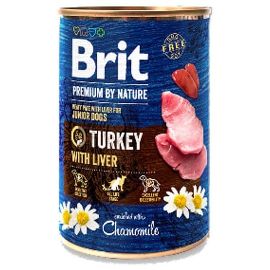 Indyk z wątróbką BRIT Premium by Nature Turkey with Liver, 400 g Brit