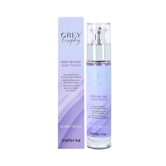 Inebrya Greylosophy Grey By Day, Rozświetlające Serum Do Włosów Siwych I Rozjaśnianych, 50ml Inebrya