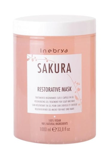 Inebrya, Sakura Restorative Mask wzmacniająca maska do włosów 1000ml Inebrya