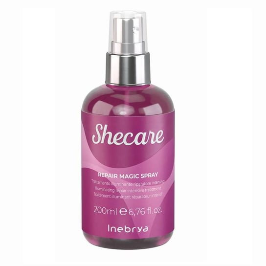 Inebrya Shecare repair magic spray intensywna kuracja rozświetlająco-naprawcza do włosów zniszczonych zabiegami chemicznymi 200ml Inebrya