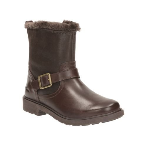 Ines Remi Jnr F [brown leather] - rozmiar 35.5 Clarks