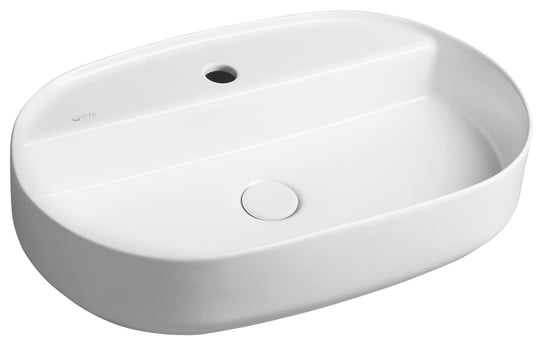 INFINITY OVAL umywalka ceramiczna nablatowa, 60x40cm, biały mat Inna marka