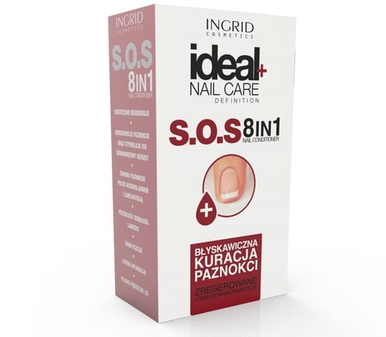 Ingrid, Ideal Nail Care, błyskawiczna kuracja do paznokci S.O.S 8in1, 7 ml Ingrid