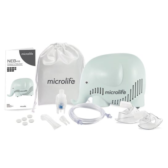 Inhalator pneumatyczno-tłokowy, dla dzieci i dorosłych  NEB410 MICROLIFE Słonik + irygator MicroLife