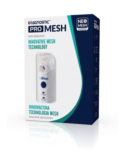 Inhalator siateczkowy membranowy PRO MESH, biały Diagnosis