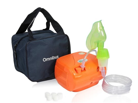 Inhalator tłokowy, dla dzieci i dorosłych  OMNIBUS BR-CN116 do pracy ciągłej - pomarańczowy Omnibus