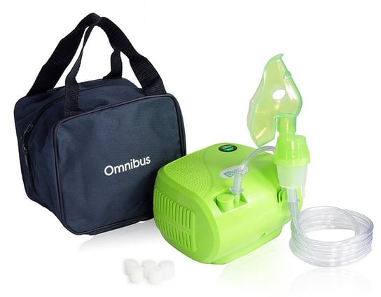 Inhalator tłokowy, dla dzieci i dorosłych  OMNIBUS BR-CN116 do pracy ciągłej - zielony Omnibus