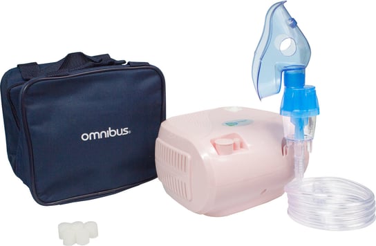Inhalator tłokowy, dla dzieci i dorosłych  OMNIBUS BR-CN116 pudrowy róż Omnibus