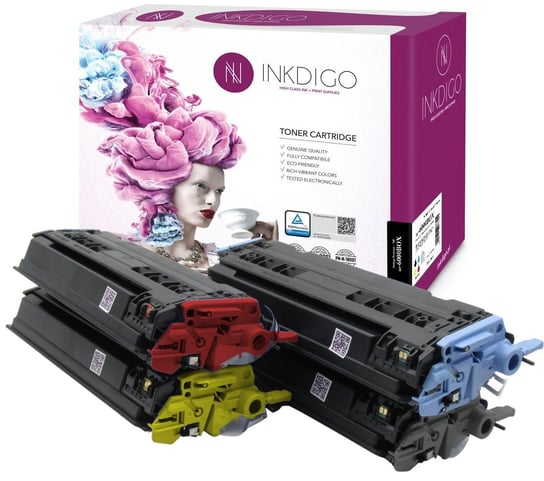 INKDIGO Q6000A - Q6003A zgodny zestaw Tonerów do HP LaserJet 1015 1017 1600 2600 2605DN CMYK Inkdigo