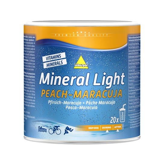 INKOSPOR MINERAL LIGHT koncentrat mineralno witaminowy w proszku 330 g brzoskwinia-marakuja Inkospor