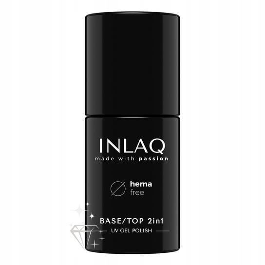 INLAQ Baza i Top Hybrydowy 2w1 6ml HEMA Free - Base Coat Top Coat 2in1 INLAQ