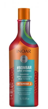 Inoar Bombar, Szampon Regenerujący Do Włosów Z Witaminą C, 1000ml INOAR