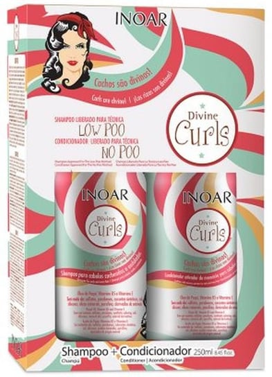 Inoar Curls Divine Duopack, Zestaw kosmetyków do włosów, 2 szt. INOAR