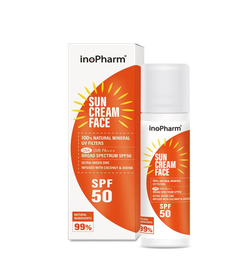 inoPharm Krem przeciwsłoneczny do twarzy z filtrem SPF 50 35 g InoPharm