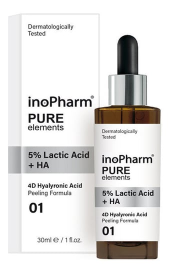 InoPharm, Peeling do twarzy z 5% kwasem mlekowym i hialuronowym, 30 ml InoPharm