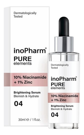 InoPharm, Pure Elements, serum do twarzy z 10% niacynamidem i 1% cynkiem, 30 ml InoPharm