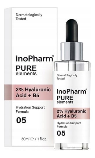 InoPharm, Pure Elements, serum do twarzy z 2% kwasem hialuronowym i witaminą B5, 30 ml InoPharm