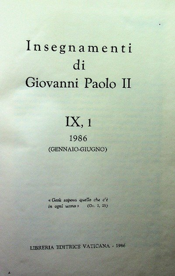 Insegnamenti di Giovanni Paolo II Tom IX Część I - W opisie | Książka w ...