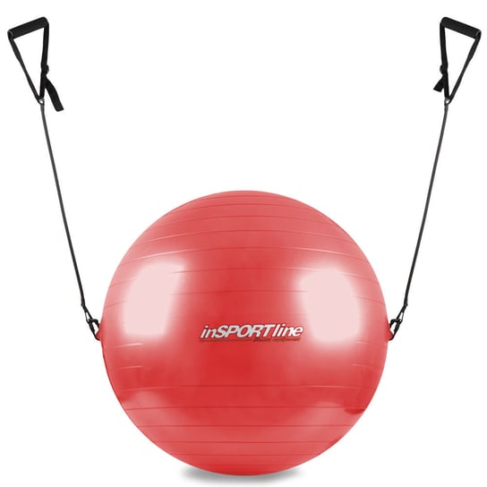 inSPORTline, Piłka gimnastyczna z linkami, 55 cm, Czerwona inSPORTline