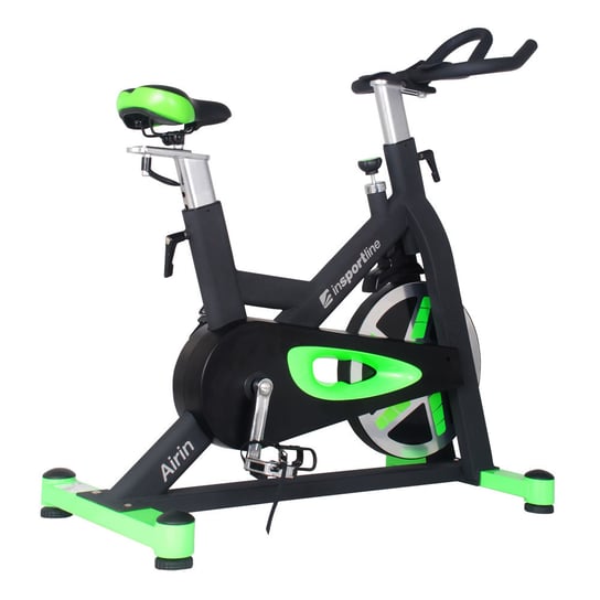 inSPORTline, Spinningowy rower treningowy, Airin, czarno-zielony inSPORTline
