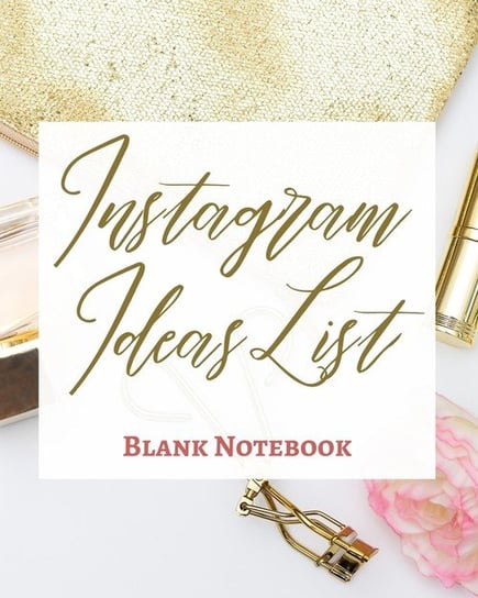 Instagram Ideas List - Blank Notebook - Write It Down - Pastel Rose Gold Pink - Abstract Modern Contemporary Unique Art Presence