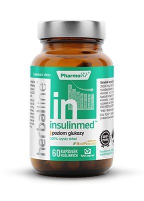 Insulinmed - poziom glukozy, Suplement diety, 60 kaps., Pharmovit Herballine Pharmovit
