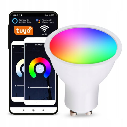 Inteligenta żarówka LED RGB CCT Wifi Tuya 5W GU10 SMART HOME Kobi
