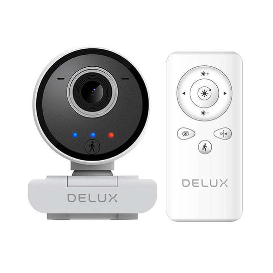 Inteligentna kamera Internetowa ze śledzeniem i wbudowanym mikrofonem Delux DC07 (biała) 2MP 1920x1080p DELUX