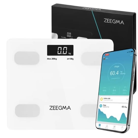 Inteligentna Waga Łazienkowa Zeegma Gewit White 17w1 ZEEGMA