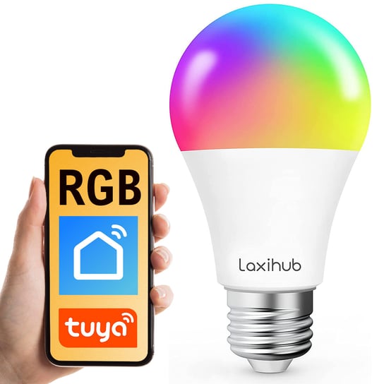 Inteligentna żarówka RGB WiFi E27 9W Tuya Alexa HA Smart Life Laxihub Laxihub