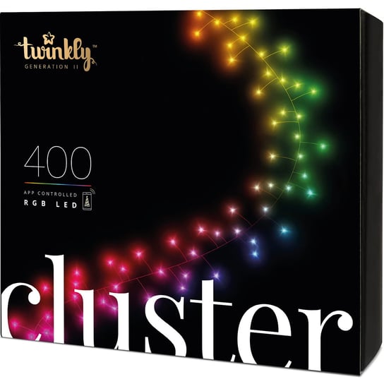 Inteligentne lampki dekoracyjne Twinkly Cluster 400 LED RGB 6m klaster Twinkly