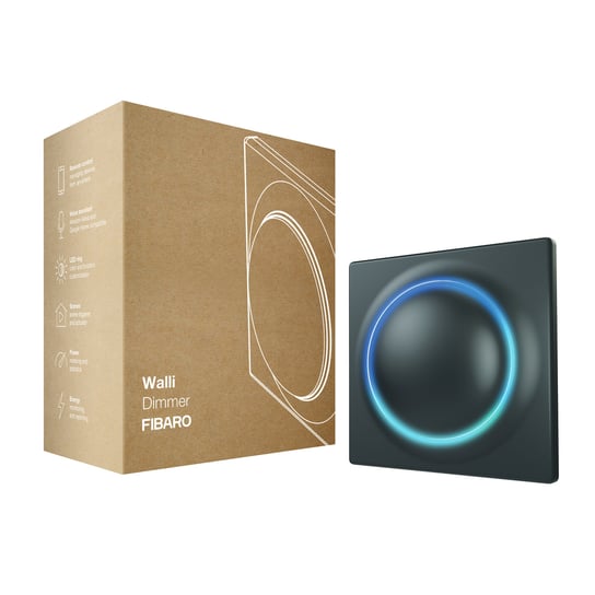 Inteligentny Ściemniacz Fibaro Walli Dimmer Antracytowy (10 Pak) Fibaro