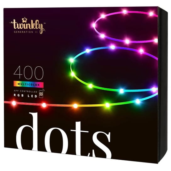 Inteligentny Sznur Dekoracyjny Twinkly Dots 400 Led Rgb 20 M, Przezroczysty, Sterowany Aplikacją Twinkly