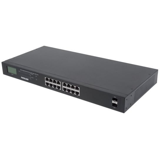 Intellinet Switch Gigabit 16x RJ45, POE+, 2x SFP, LCD, Rack 19 Intellinet
