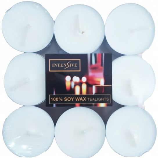 INTENSIVE COLLECTION 100% Soy Wax Tealights podgrzewacze sojowe bezzapachowe świeczki do masażu 9 szt ~ 5 h Intensive Collection