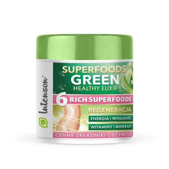 Intenson Superfoods green healthy elixir koktajl pobudzający suplement diety 150g Intenson
