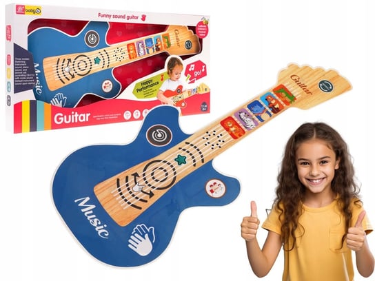 interaktywna GITARA DLA DZIECI światła dźwięki ZABAWKA MUZYCZNA nauka gry RAMIZ