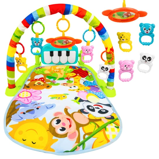 Interaktywna mata edukacyjna z zabawkami + pianino Happy Baby KinderSafe