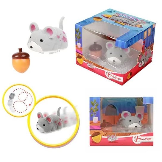 Interaktywna Myszka Chomik Szara Zwierzątko Llp Toi-Toys