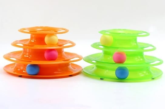 Interaktywna zabawka dla kota z piłkami - pomarańczowa Magboss Sp z o.o. S.K.
