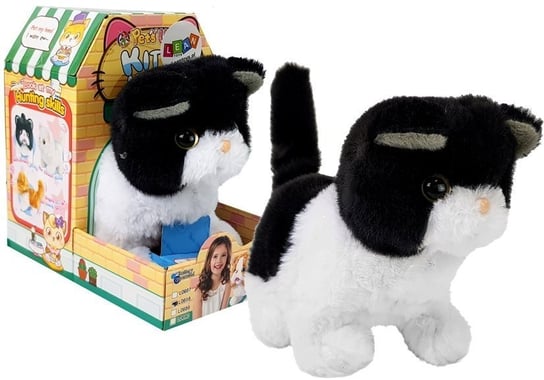 Interaktywny Kot Czarno-Biały Chodzi Rusza Ogonem Na Baterie Inna marka